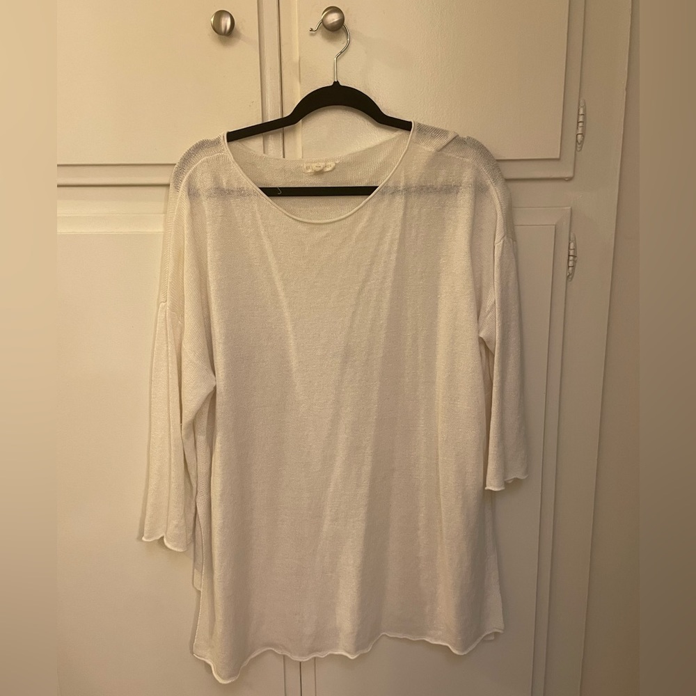 White Longsleeve Casual Top